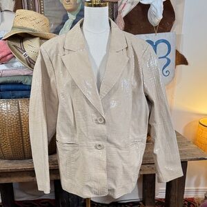 Bradley Bayou Croc Embossed Patent Leather Blazer